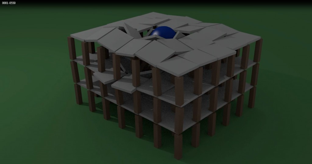  Simulation of the destruction of a building  preview image 1